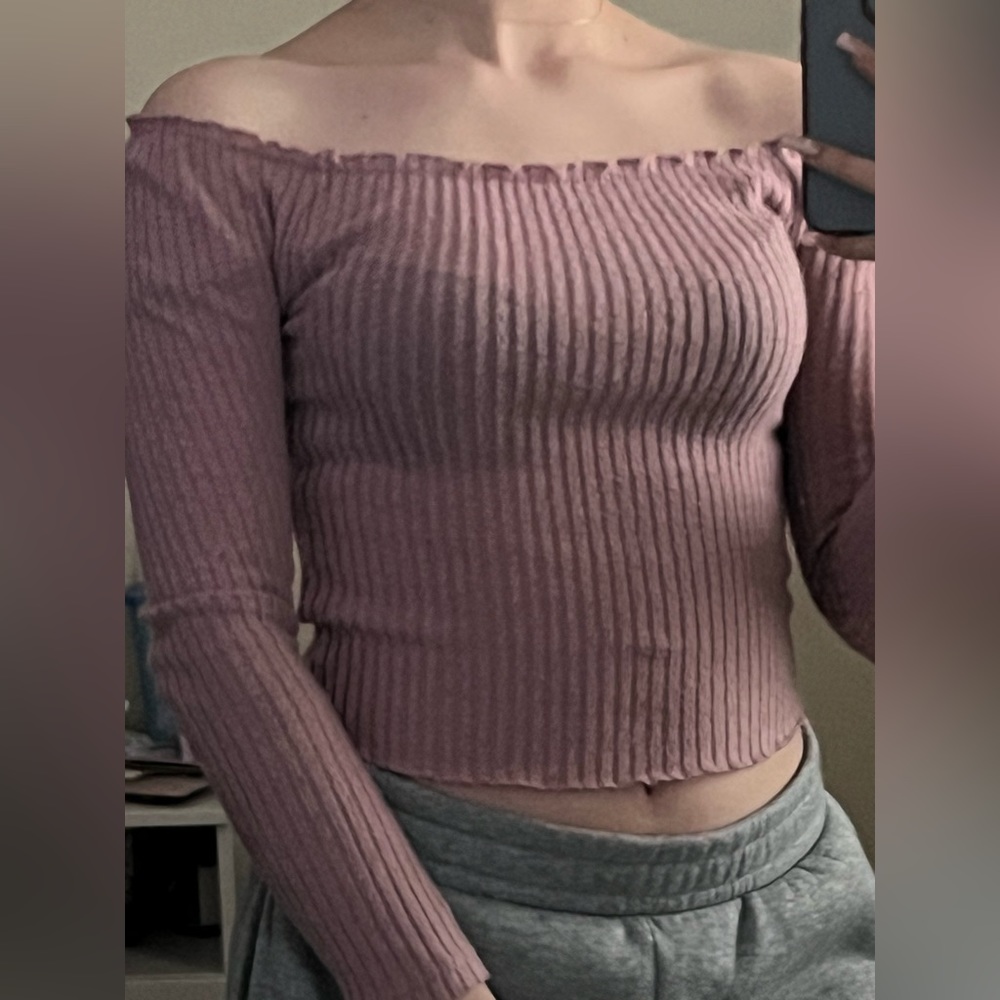 Pink off the shoulder top
